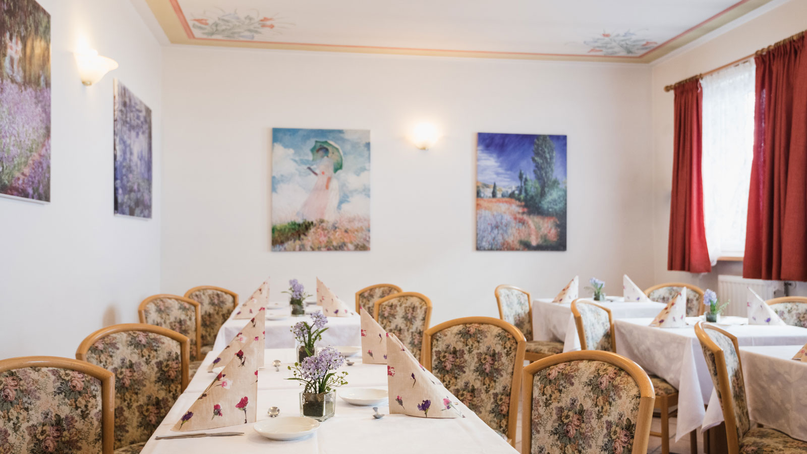 La sala colazione al Residence Sellaronda